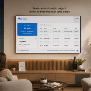 Klinik Yönetiminde Dijital Devrim: Yeni Nesil Hasta Bekleme Ekranı ve Çağrı Sistemi Yayında!